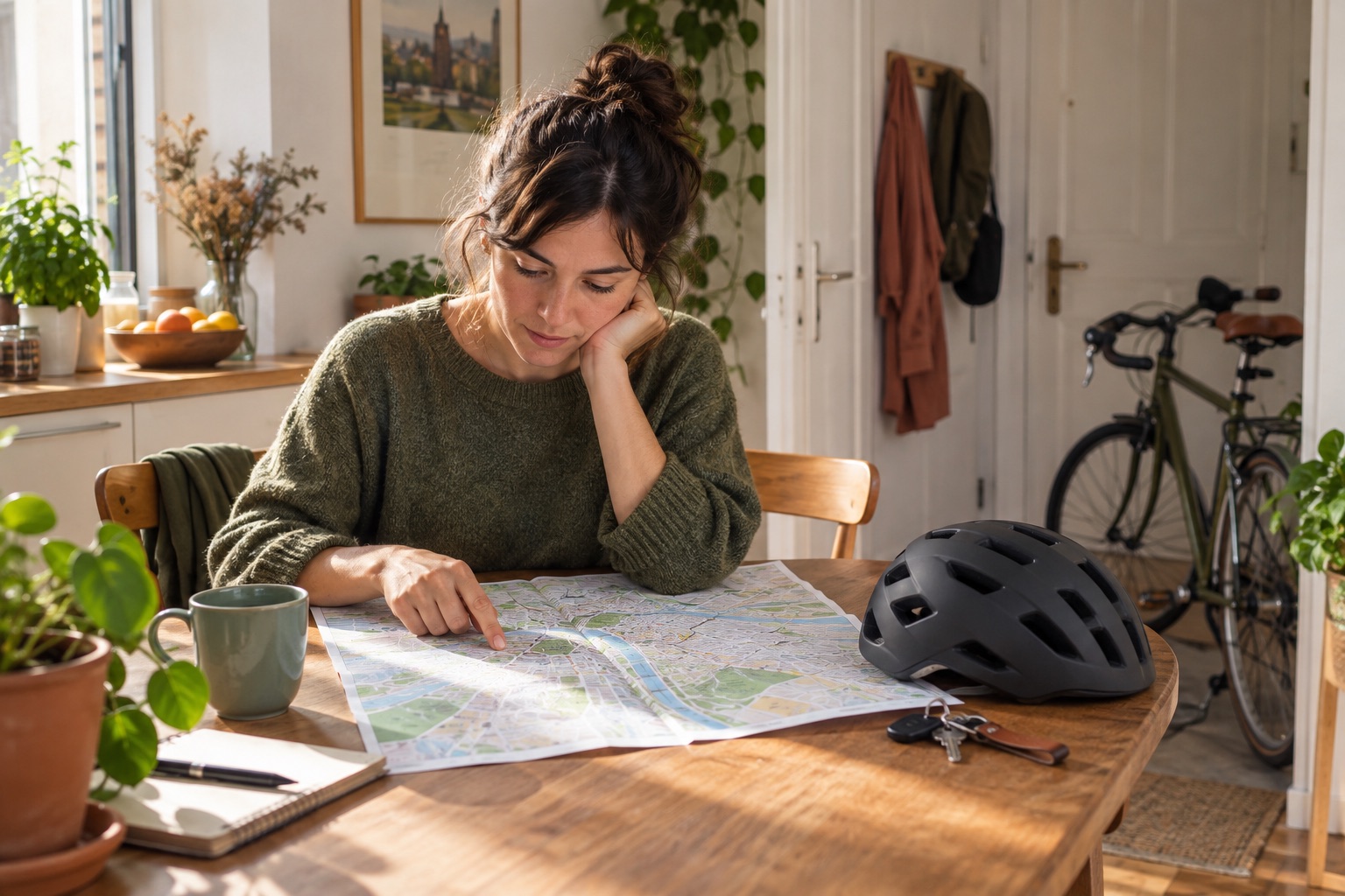 Trajet vélo domicile-travail à Lyon